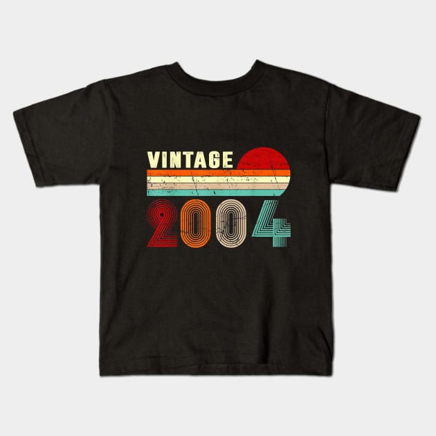 Vintage 2004 Funny 16 Years Old Boys and Girls 16th Birthday T-Shirt Kids T-Shirt by dannetee